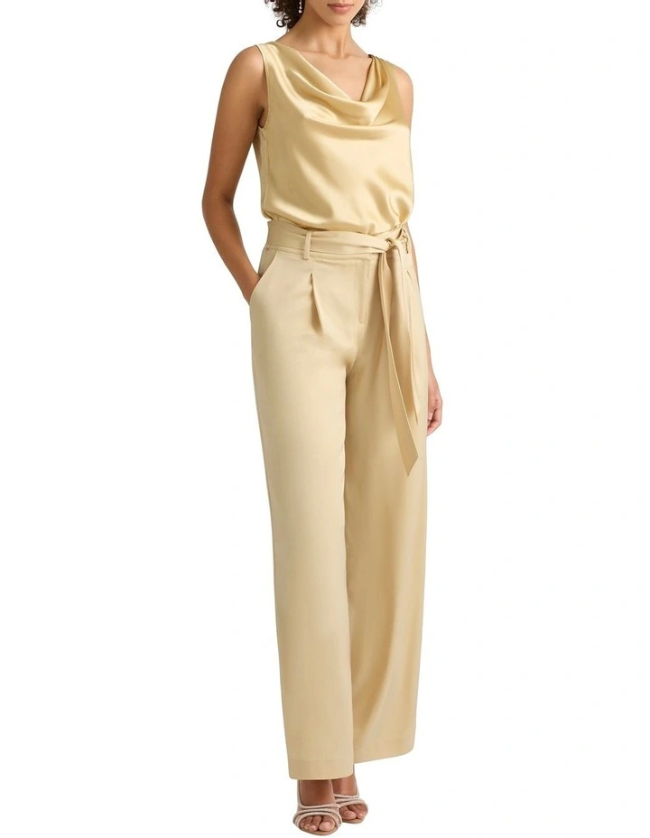 Benedict Belted Pant in Sandstone
