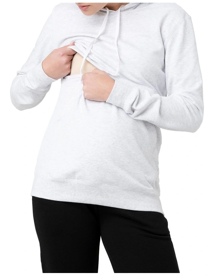 Kitty Nursing Hoodie in Grey