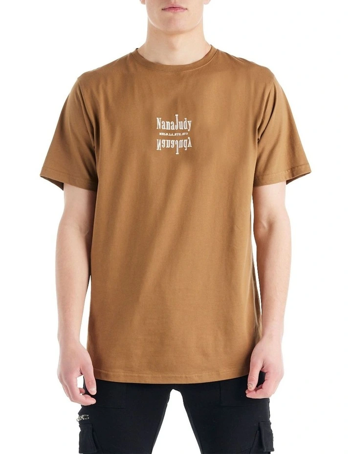 Naples Embroidered Tee in Sepia