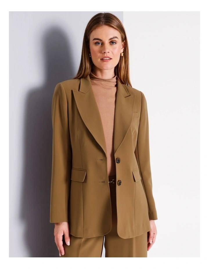 Single Breasted Jacket in Camel