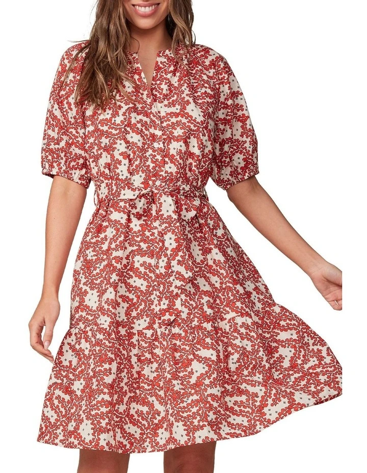 Guarana Dress in Pink/White