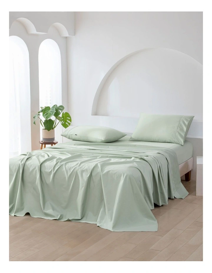 500 Thread Count Single Bed Sheet Set in Sage