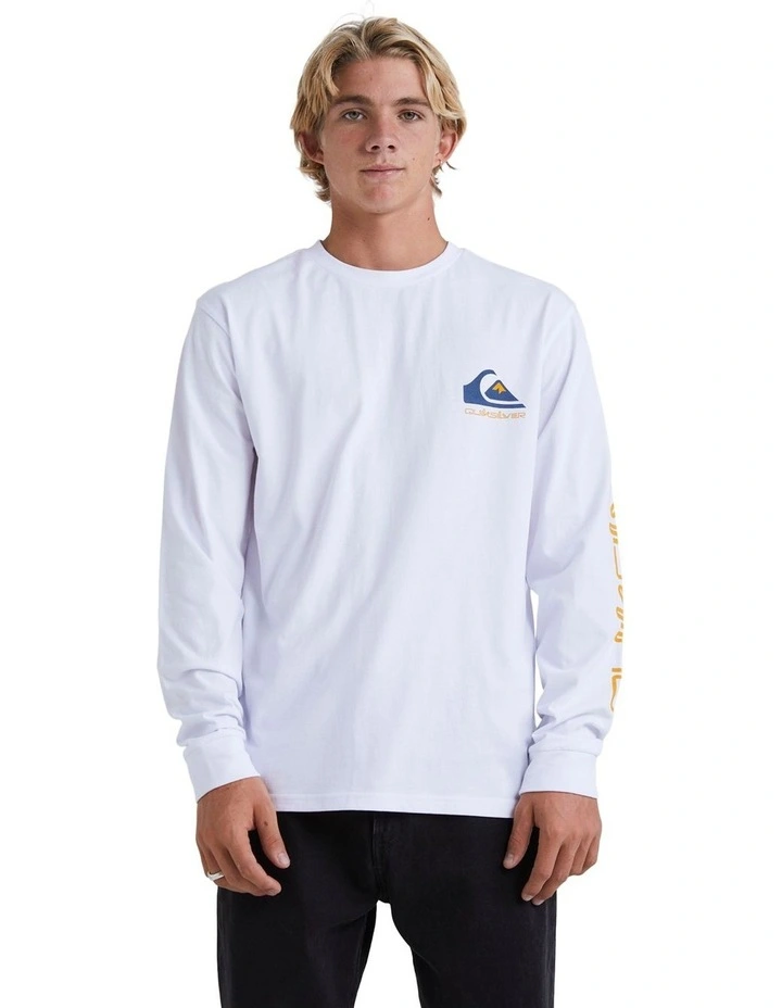 Omni Logo Long Sleeve T-shirt in White