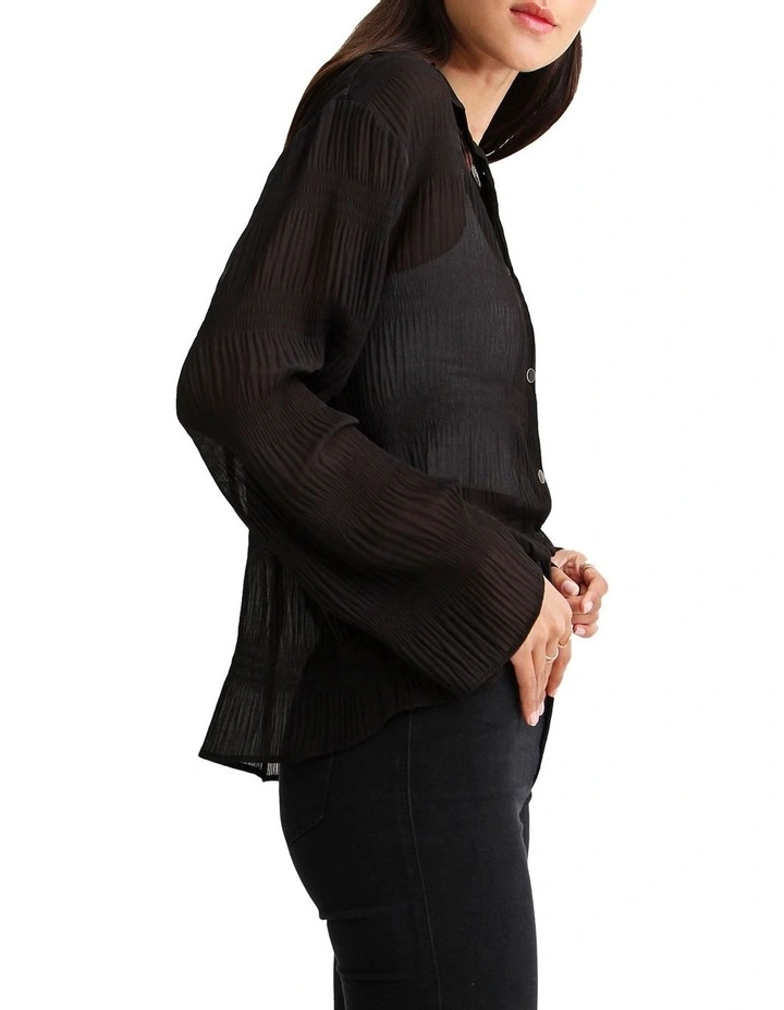 Yoko Shirred Chiffon Blouse