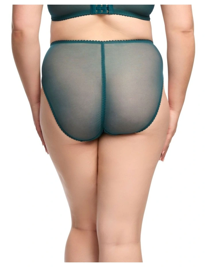 Gwendoline Hi Cut Brief in Teal
