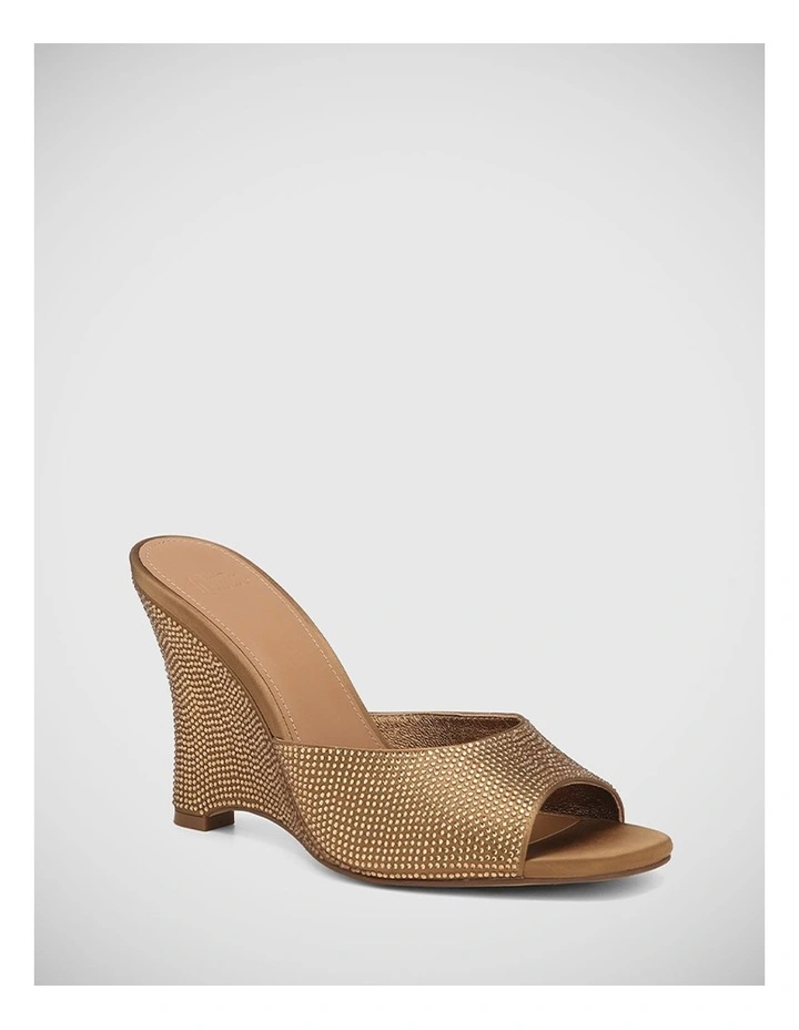 Vecino Satin Sandal in Bronze