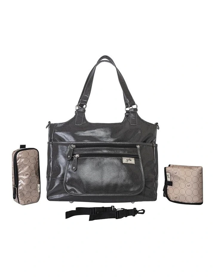 Charlotte Tote Baby Bag in Charcoal