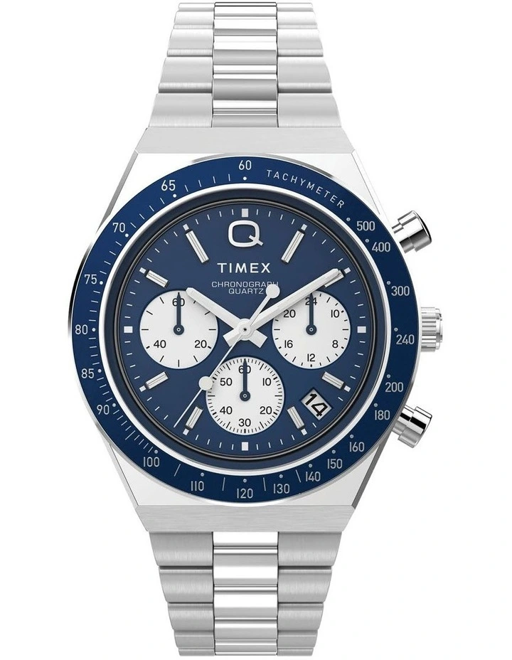 Q Diver Chrono Stainless Steel Watch in Silver