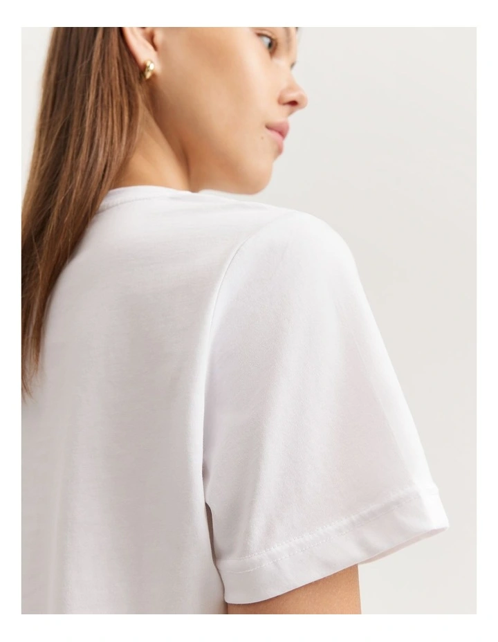 Australian Cotton Slim Fit T-shirt in White
