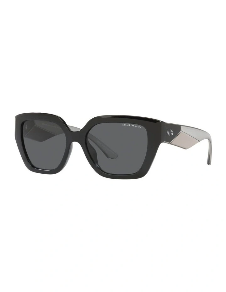 0AX4125SU Sunglasses in Shiny Black