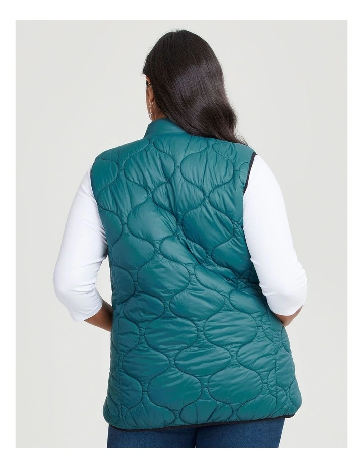 Weekend Quilted Puffer Vest in Deep Teal