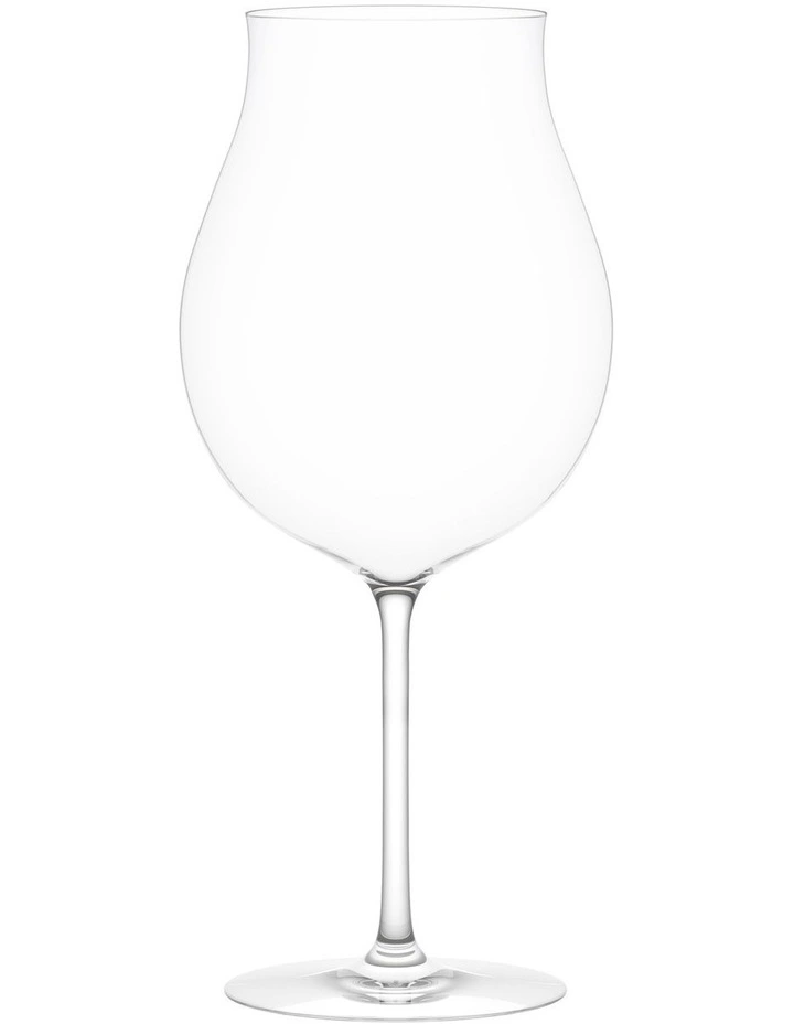 Vintage Red B Wine Glass Set of 2