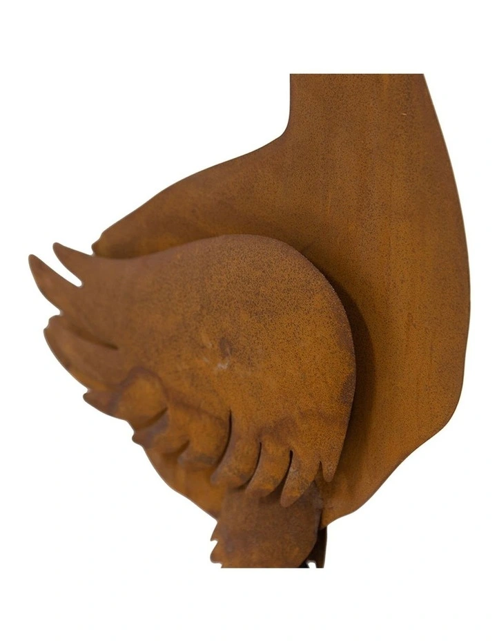 Duck Garden Ornament in Rust