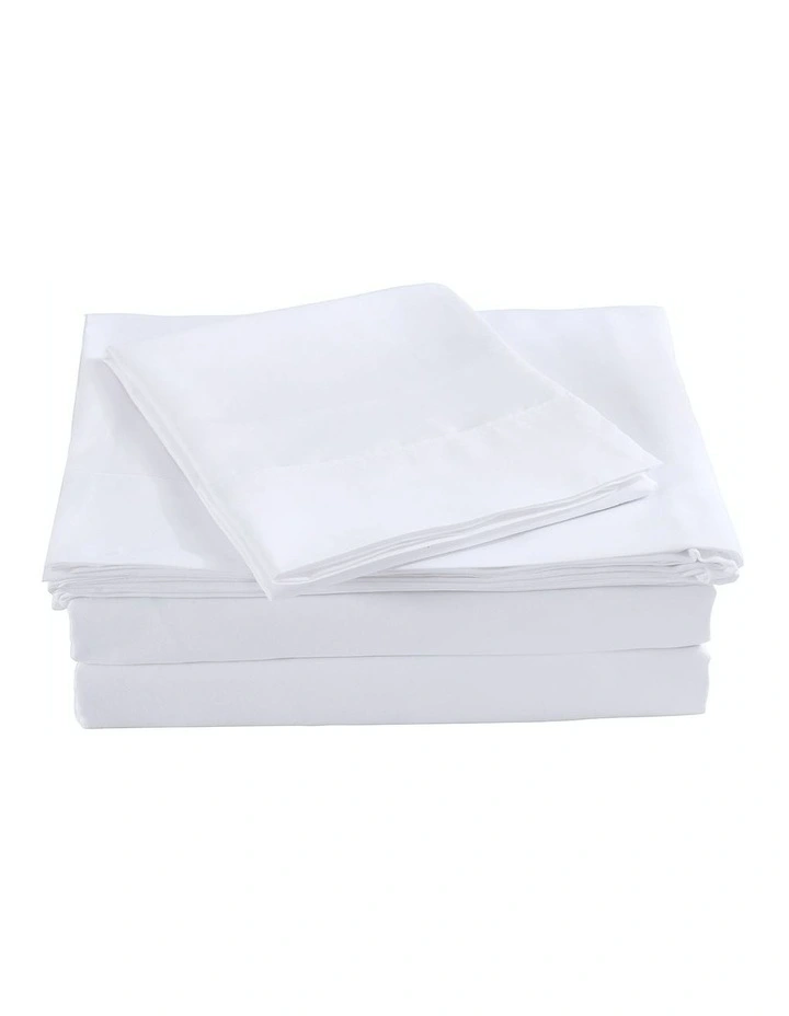 1000TC Bamboo Blended Sheet Set in White