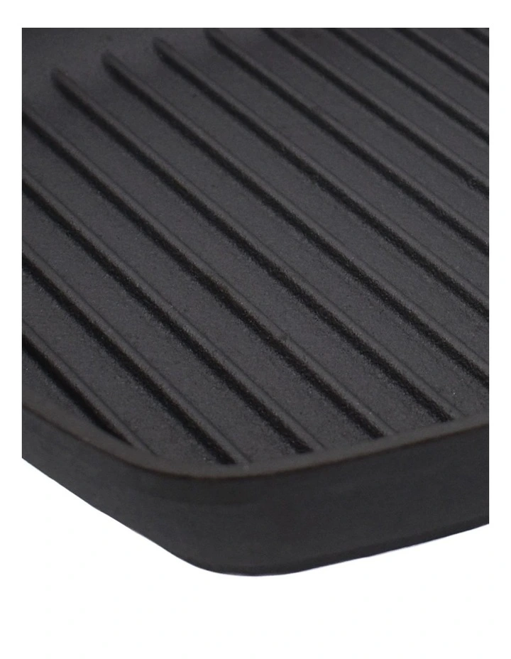 Cast Iron Seasoned Grill Pan 27cm in Black