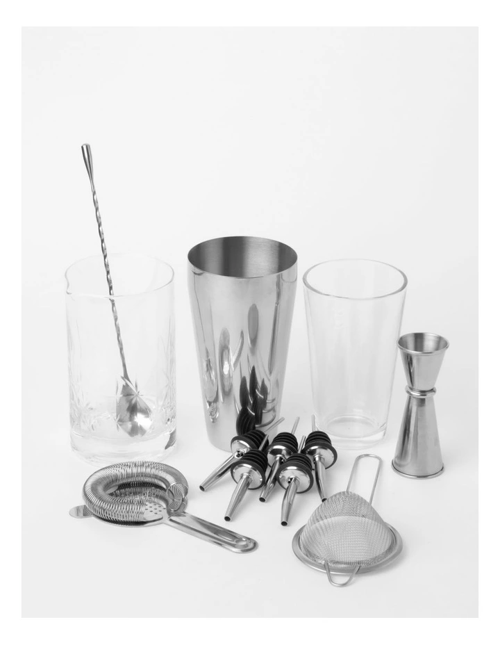 Refresh Cocktail and Glass Shaker Set in Silver