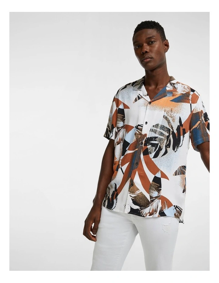 Sebby Viscose Shirt in Rust