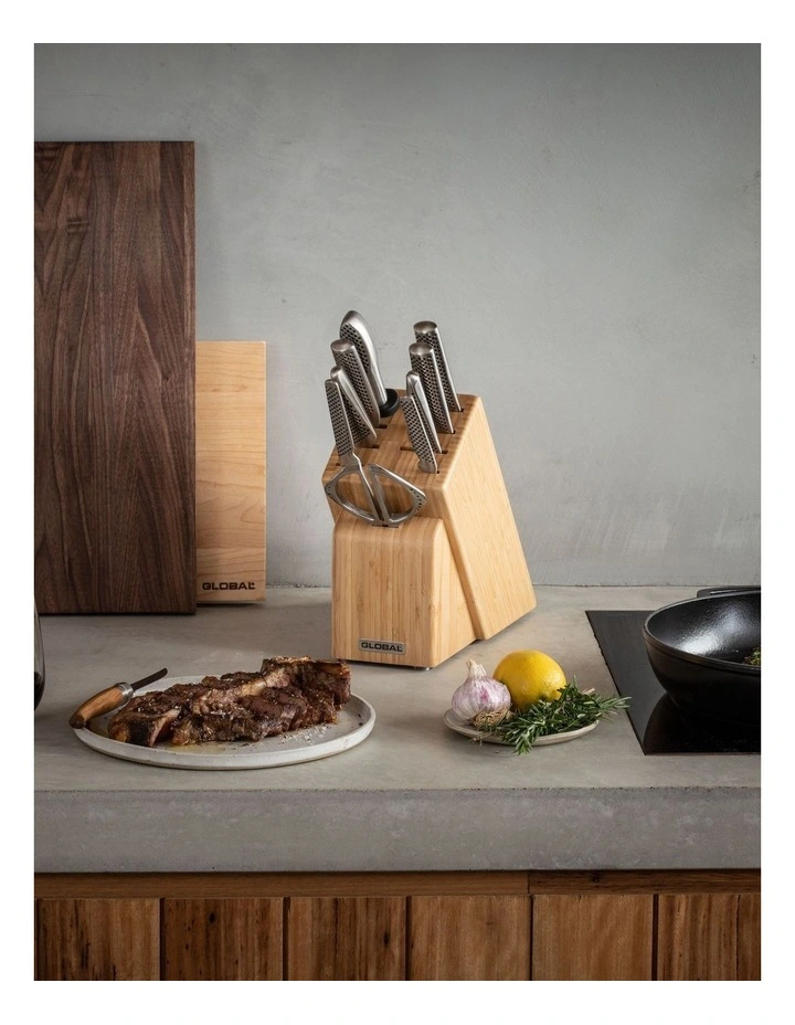 Takashi 10 Piece Knife Block Set in Light Brown
