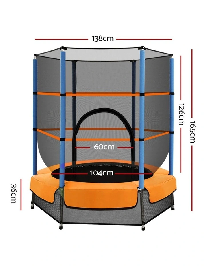 Mini Trampoline Round Safety Net 4.5ft in Multi