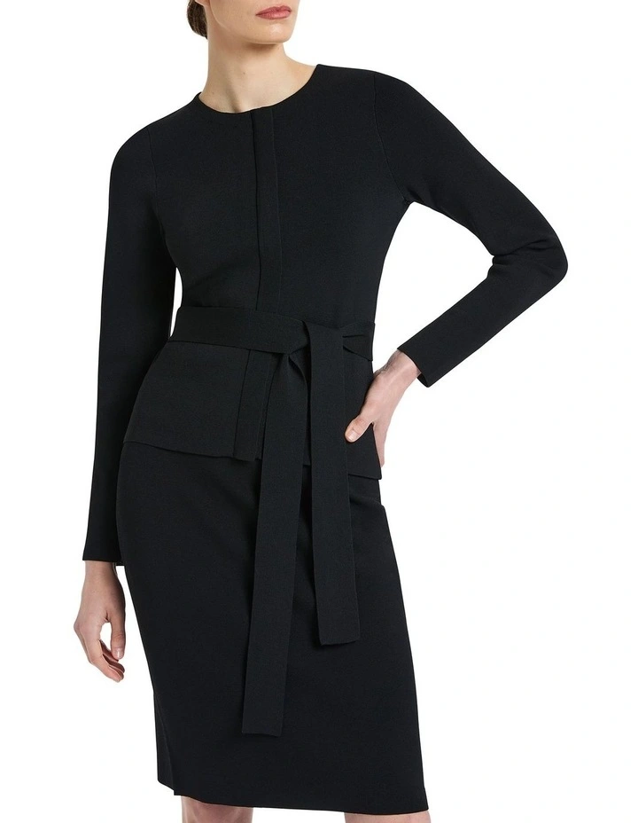 Amber Milano Knit Jacket in Black