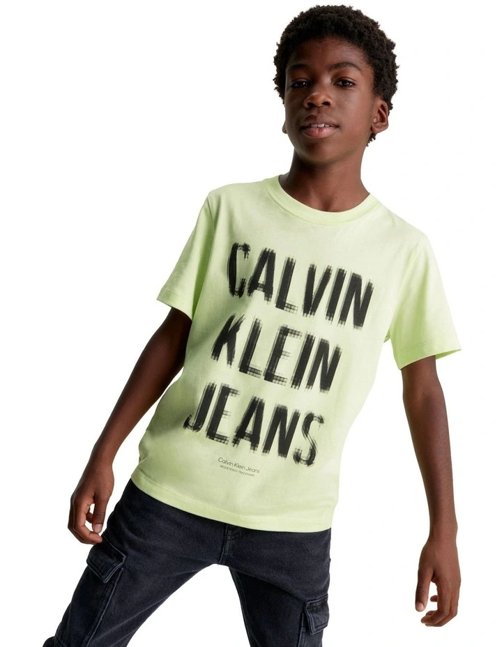 Pixel Logo Relaxed Short Sleeve T-shirt in Exotic Mint