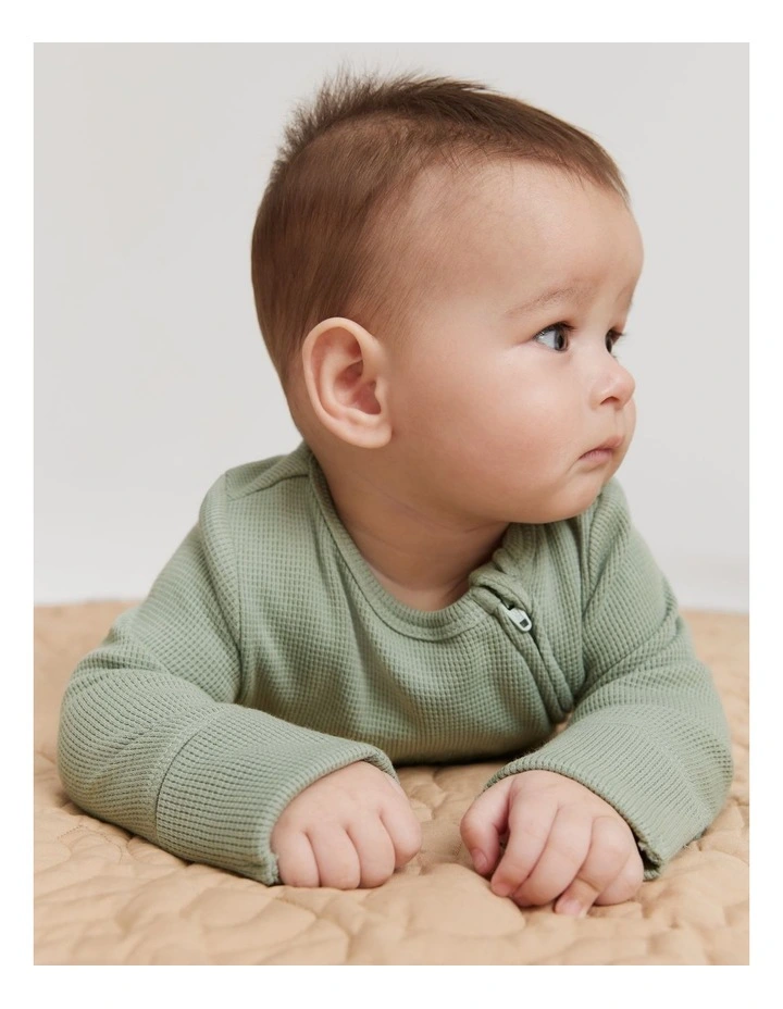 Waffle Jumpsuit in Fern