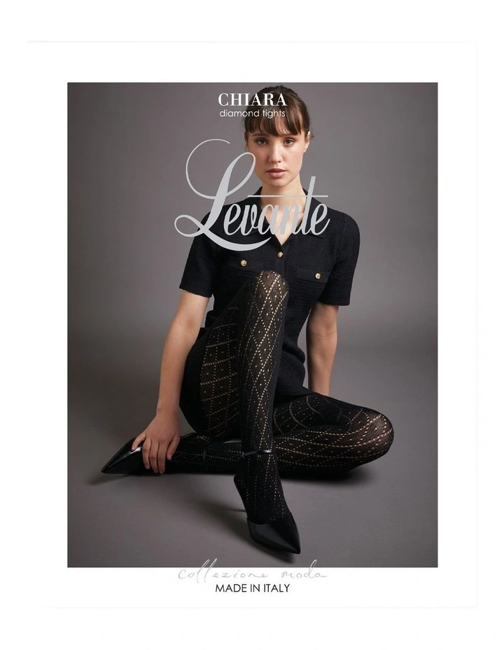 Chiara Diamond Net Tight in Black