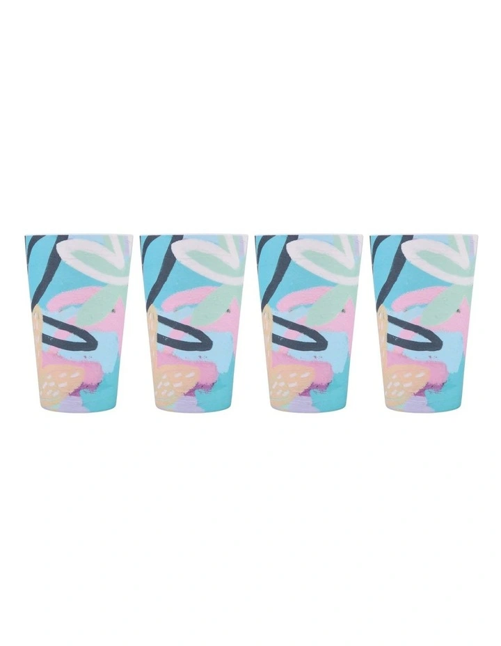 Rach Jackson Rock Garden Melamine Tumbler 440ml Set of 4