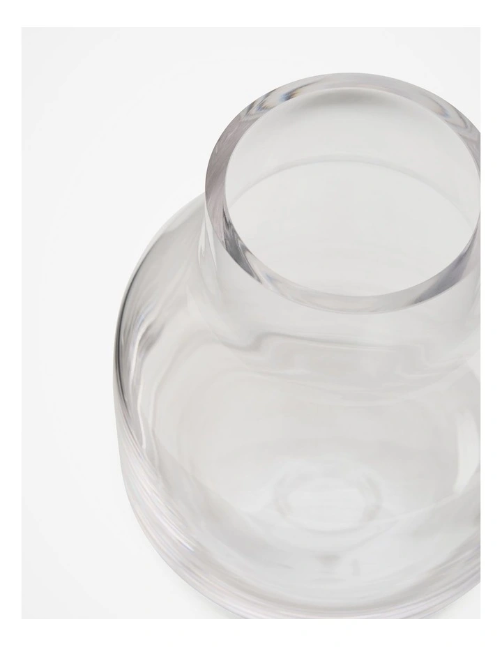Dane Small Glass Vase in Clear