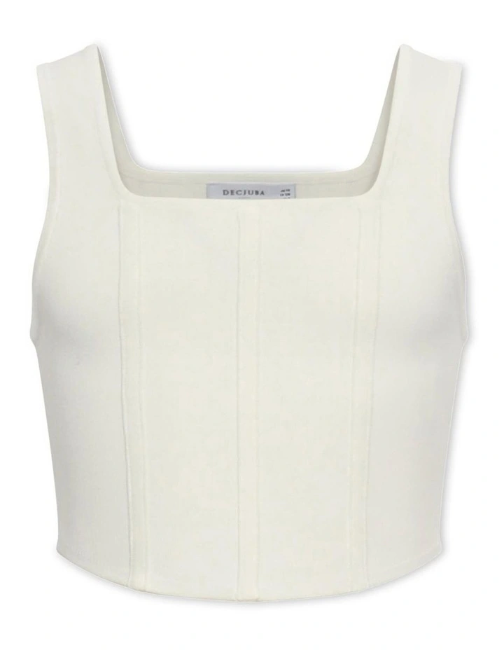 Mia Knit Corset Top in Cream