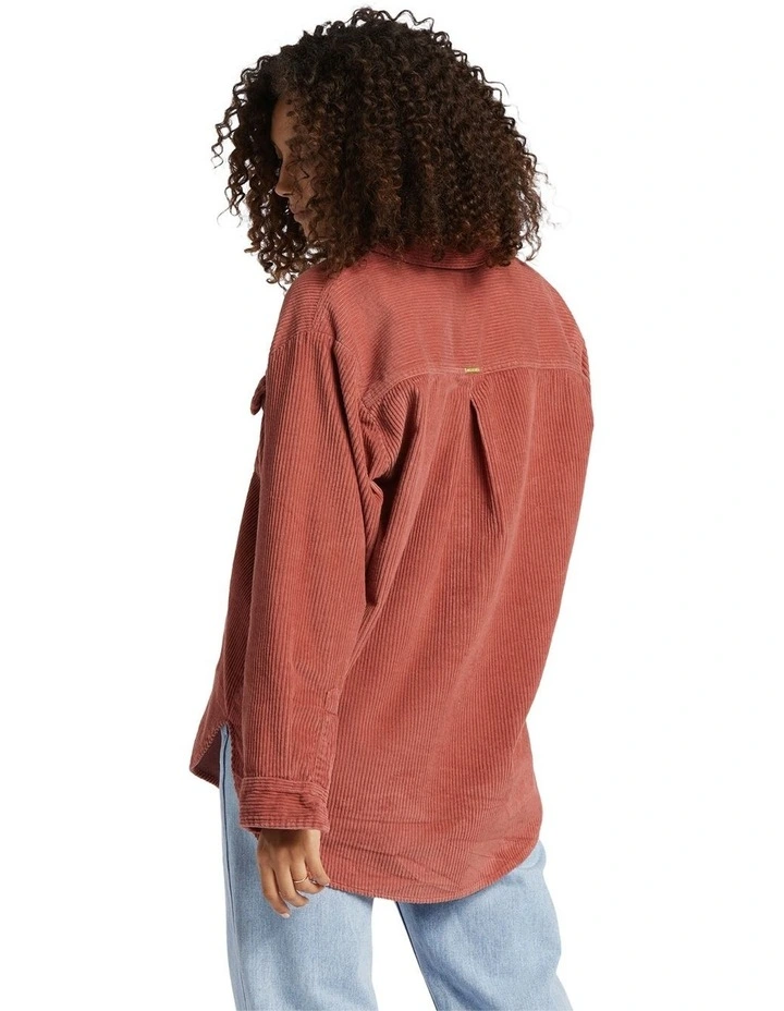 So Stoked Shirt in Deep Sienna