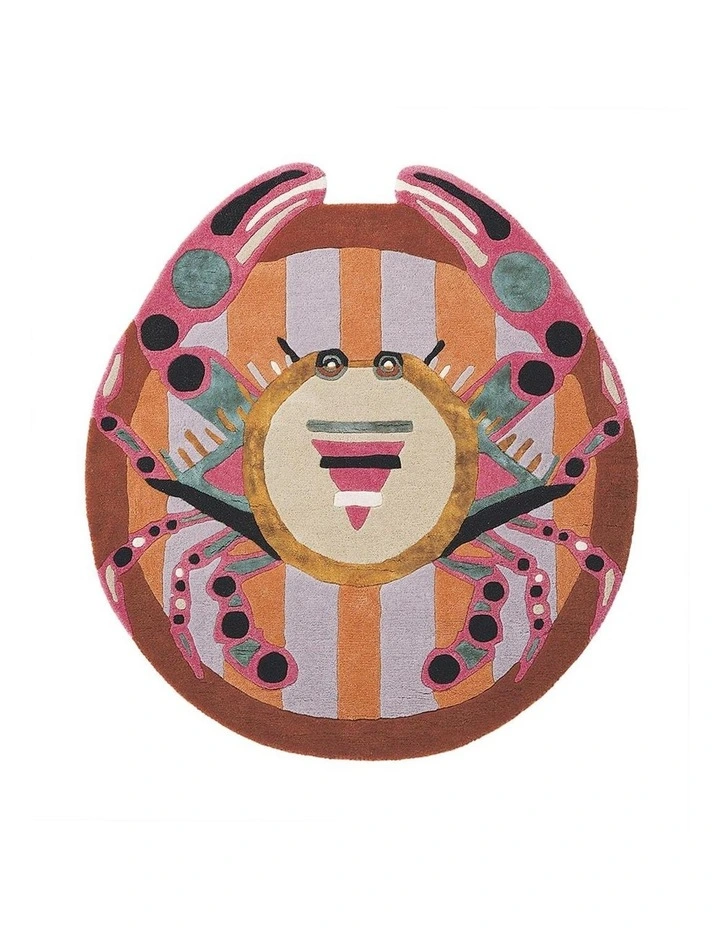 Zodiac Cancer Round Rug In Multi