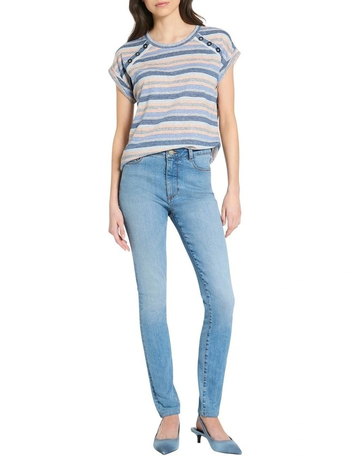 Izula Stripe Tee in Sky