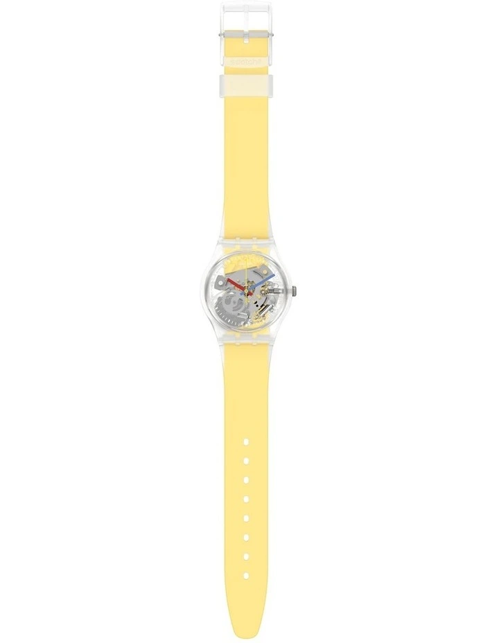 Clearly Stripped Watch in Yellow