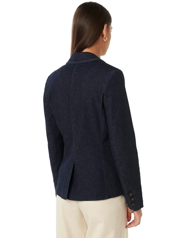 Florence Denim Blazer in Blue