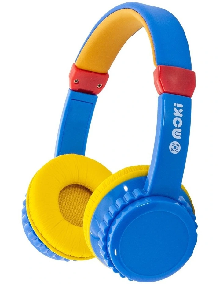 Play Safe Volume Limited Wireless Headphones Blue/Yellow