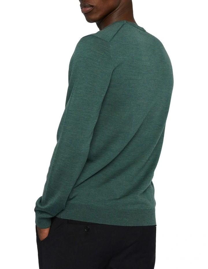 Merino Knit in Duck Green Melange