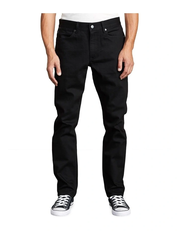 Rockers Skinny Denim Jeans in Black