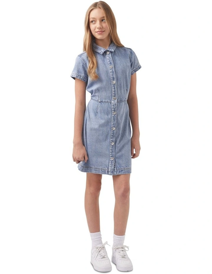 Hattie Denim Dress in Orlando Blue