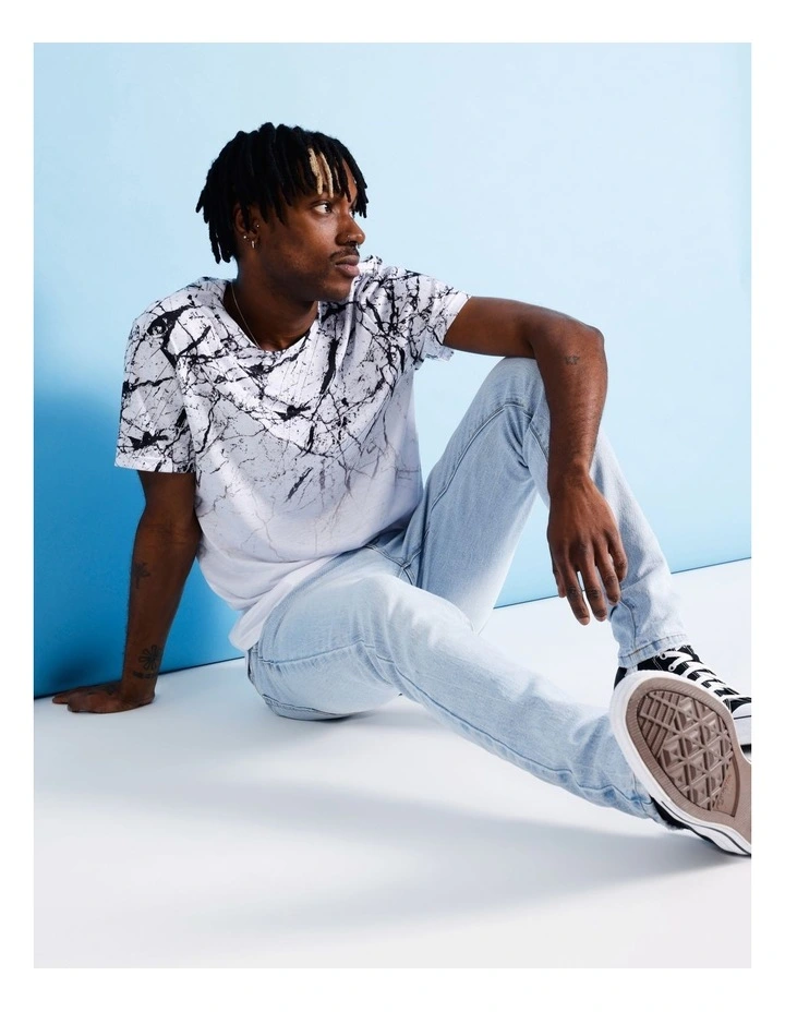 Marble Arch Short Sleeve Tee in White