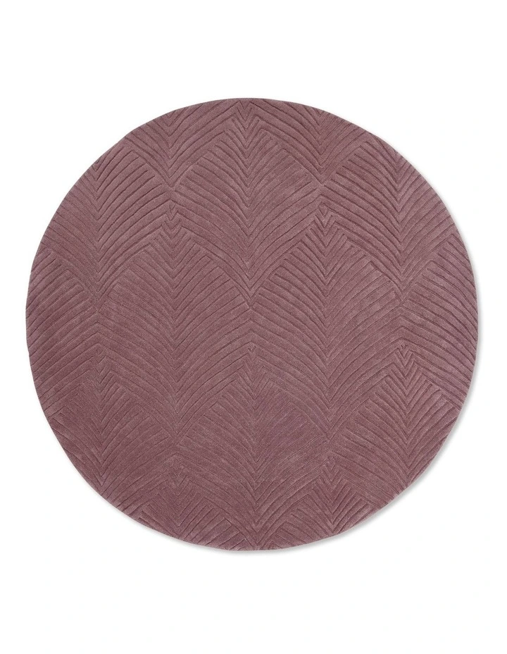 Folia Mink Rug 038902 in Wine
