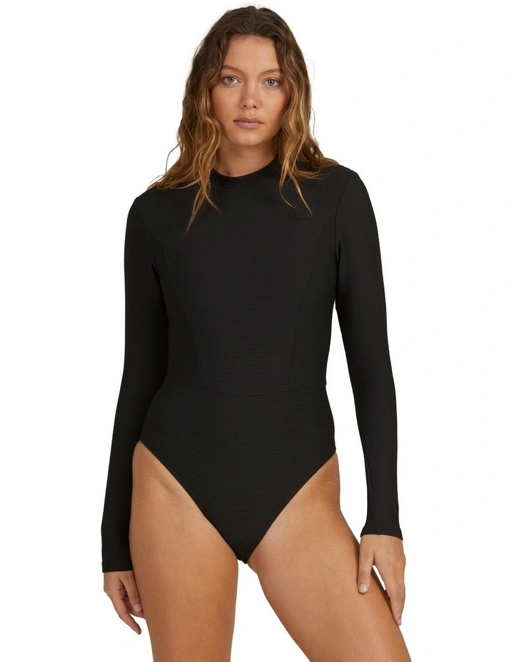 Tanlines Bodysuit Rash Vest Black