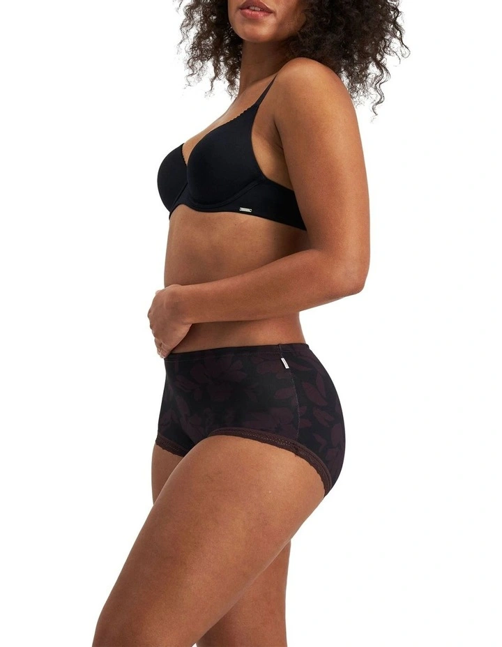 Parisienne Delicate print Full Brief in Black