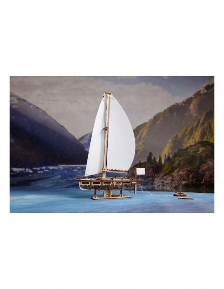 U-Fidgets Ocean Beauty Yacht Mechanical DIY Wooden 3D Puzzle 95 Piece