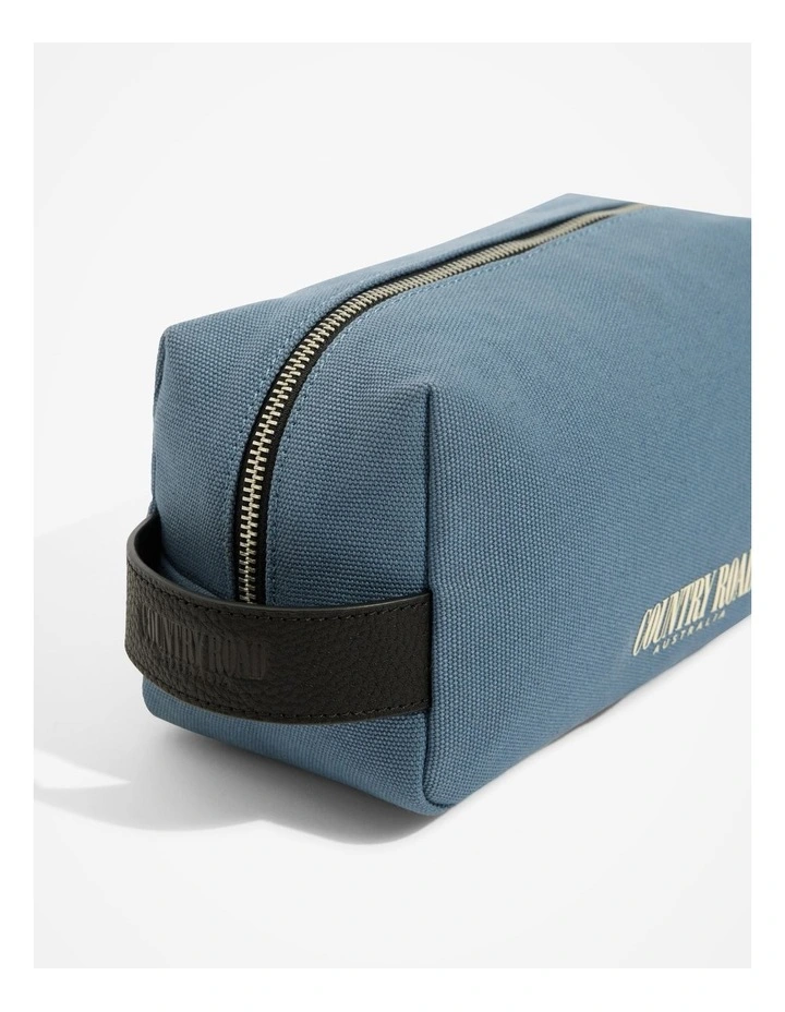 Organically Grown Cotton Heritage Wash Bag in Steel