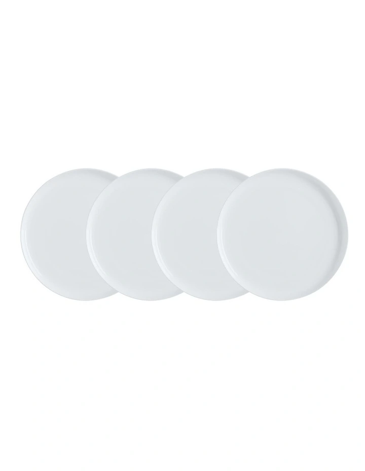 Cashmere High Rim Coupe Plate 26.5cm Set Of 4 White