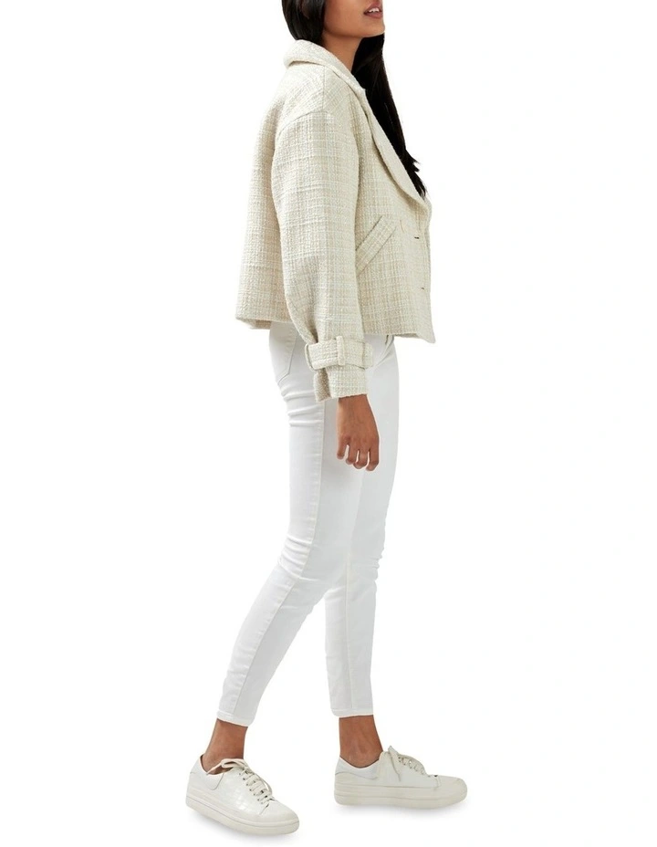Power Over Me Tweed Jacket in Beige