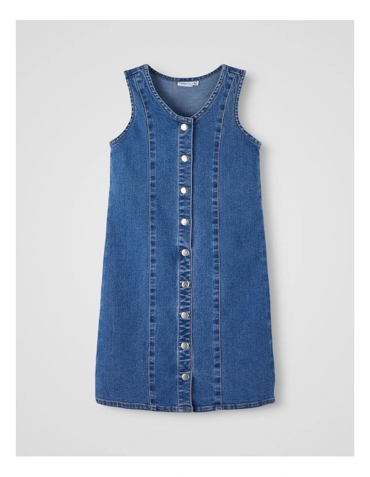 Tonja Dress in Medium Blue Denim