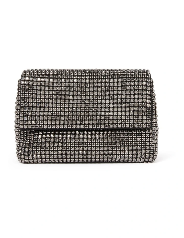 Signature Eden Embellished Clutch in Silver
