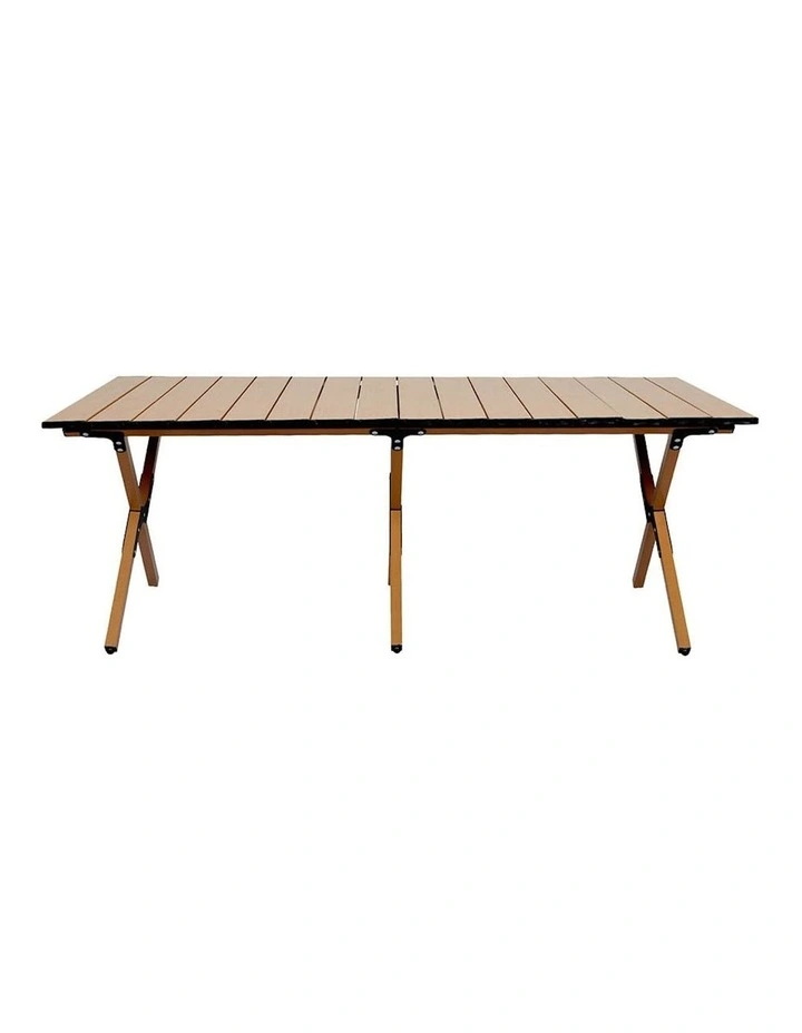 Folding Camping Table Chair Set in Beige
